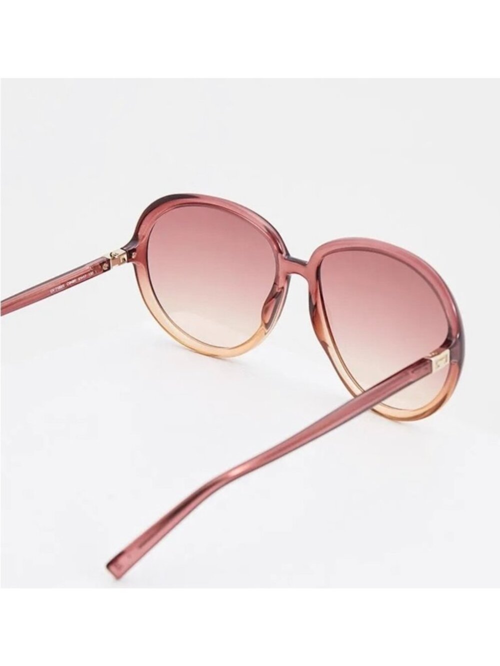 Women's Givenchy Oversized Round Ombre' Burgundy Peach Gradient Tinted Sunglasse - Picture 8 of 16
